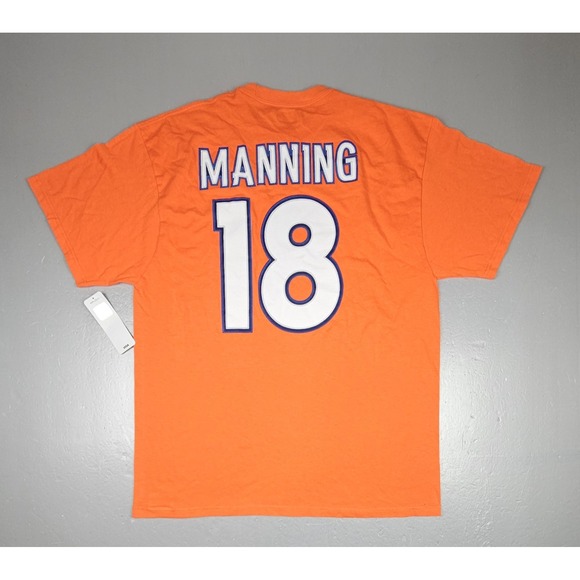 Denver Broncos Peyton‎ Manning #18 T-Shirt Mens XL. Embroidered NFL TEAM Apparel - Picture 1 of 7